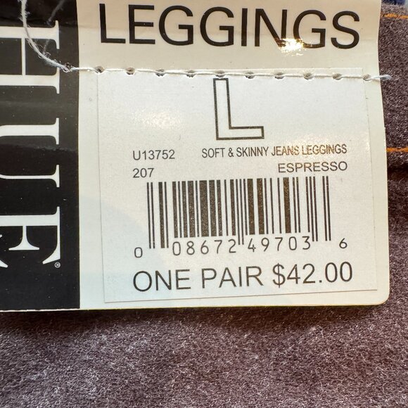 New w Tags 3 HUE Soft & Skinny Leggings Black Purple Brown - Picture 5 of 14